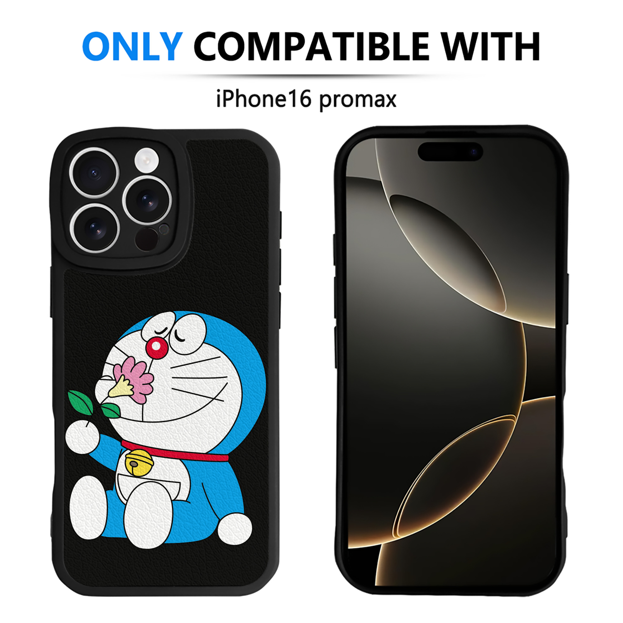 （画像用） ドラえもん Doraemon 【iPhone 16シリーズ対応】シリコンスマホケース（レザー調） 材質：シリコン